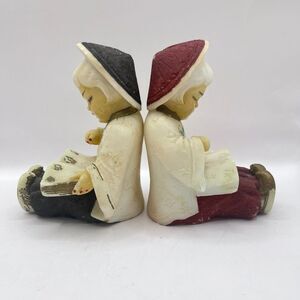 Vintage pair female‎  Asian resin bookends
